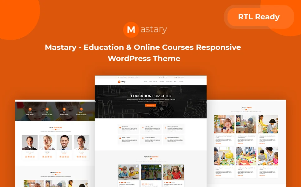Mastary - Online Courses, LMS & Education Responsive WordPress Theme