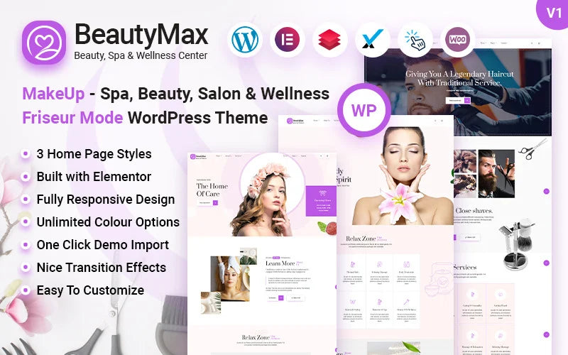 Beautymax - Makeup Beauty Spa Salon & Wellness Center WordPress Theme