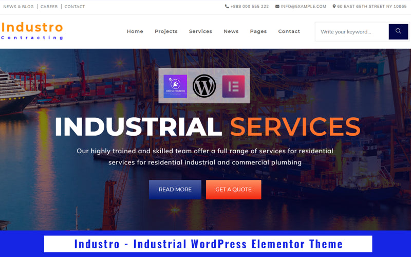 Industro - Industrial WordPress Elementor theme