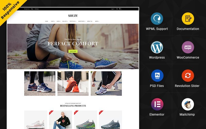 Shuzy - Shoes and Footwear Multipurpose WooCommerce Elementor Theme WooCommerce Theme