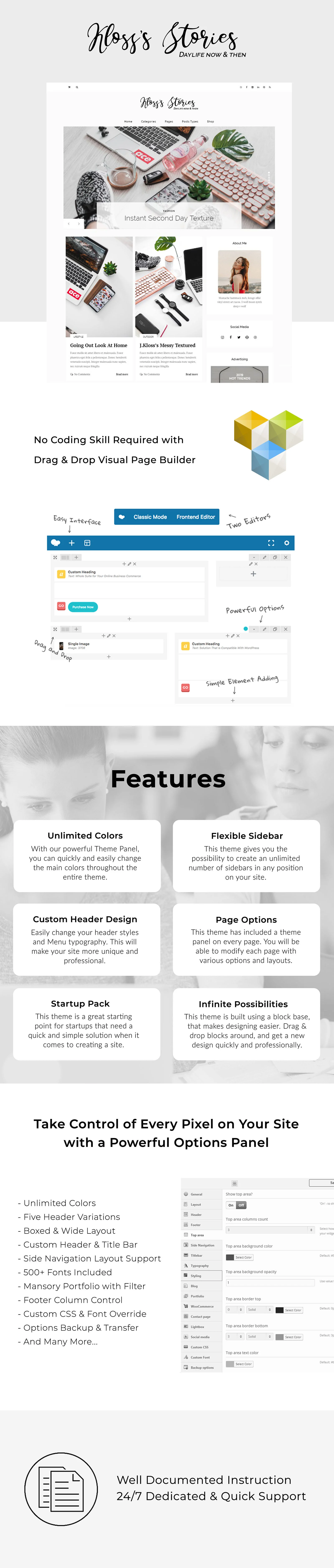 Kloss - Elegant WordPress Blog Theme