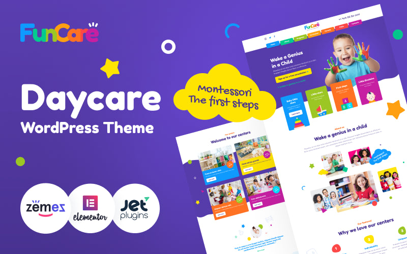 FunCare - Bright And Enjoyable Daycare Website Design Theme WordPress Theme