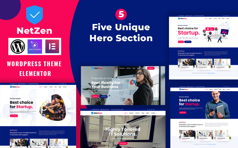 Netzen - Consulting, IT, Business WordPress Elementor Theme